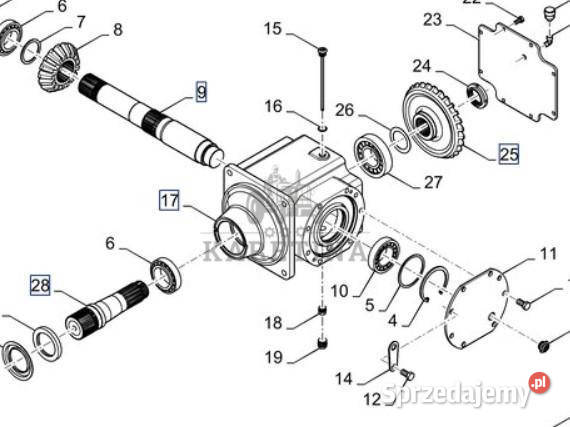 Holland CR9080 Skrzynia Biegów Napędu Wirnika wielkopolskie Jastrzębniki sprzedam