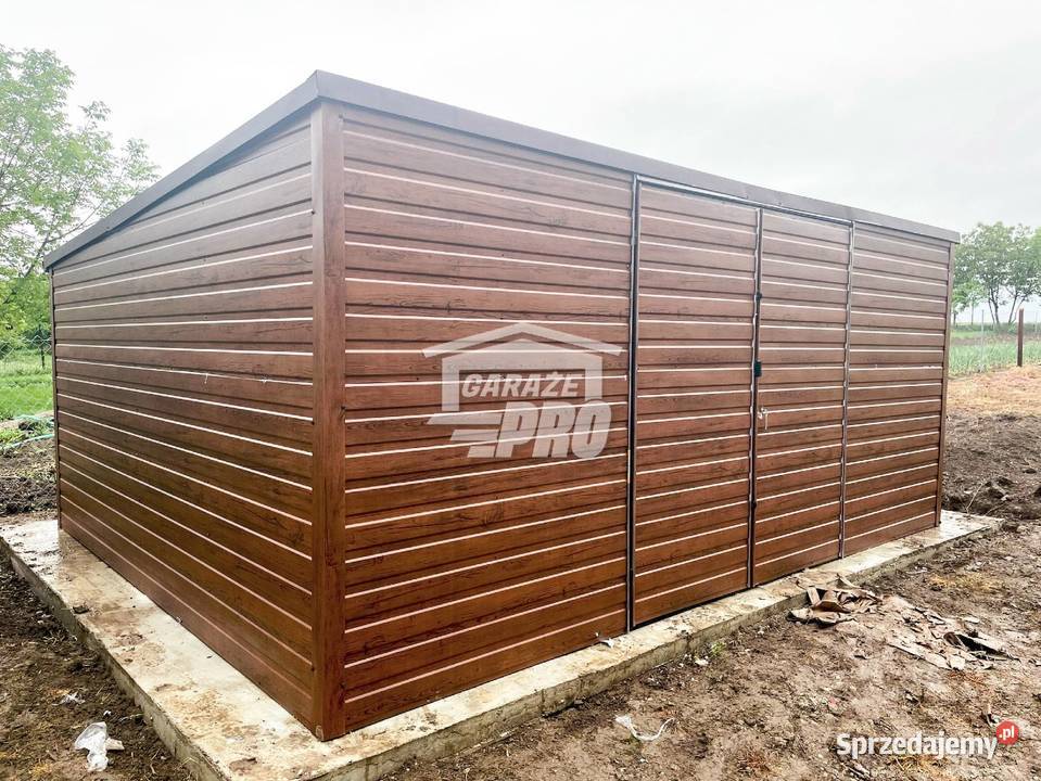 Domek ogrodowy Garaz 6x4m Brama dwuskrzydłowa Zielona Góra