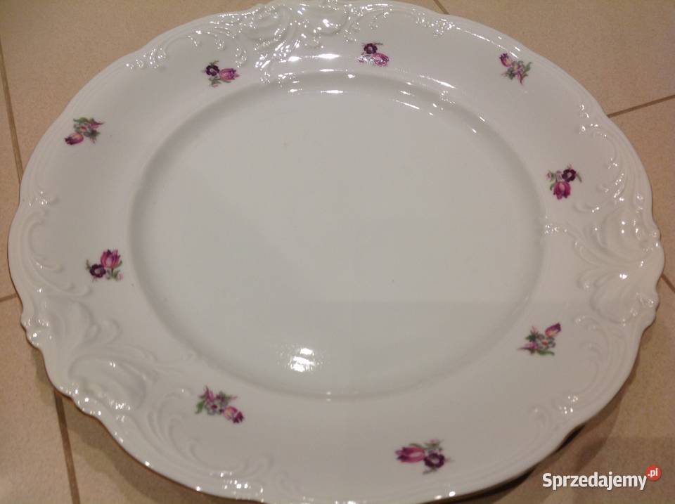 Duży Talerz Patera Pólmisek Porcelana WAŁBRZYCH biały lubuskie Nowa Sól sprzedam