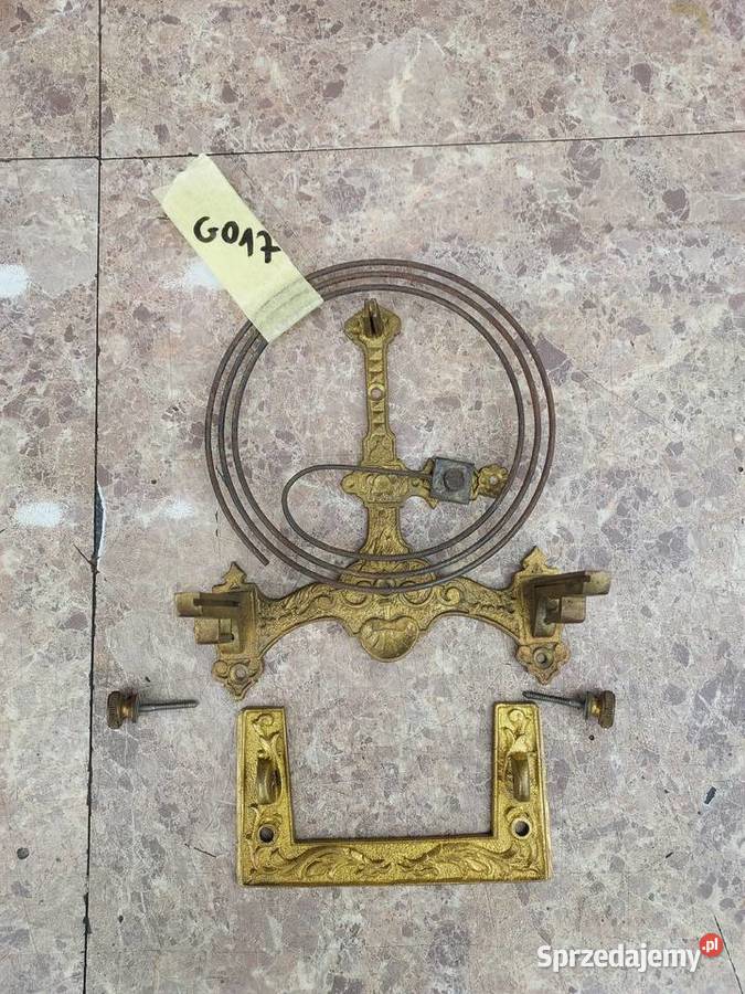 G017 Zdobione mocowanie mechanizmu gong starego Tczew