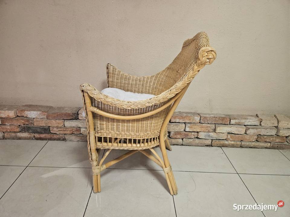 Fotel WIKLINOWY WYGODNY poduszka w komplecie Pszczyna