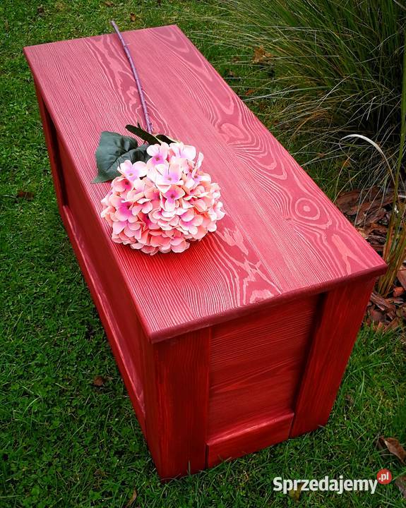 Skrzynia drewniana stolik kawowy pufa siedzisko Radków sprzedam