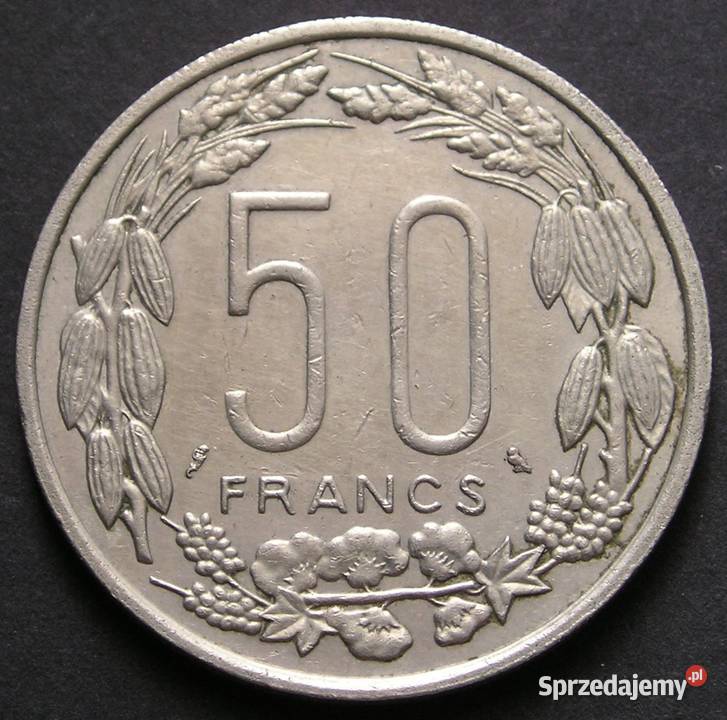 AFRYKA CENTRALNA 50 FRANKÓW 1961 KROWY Łódź