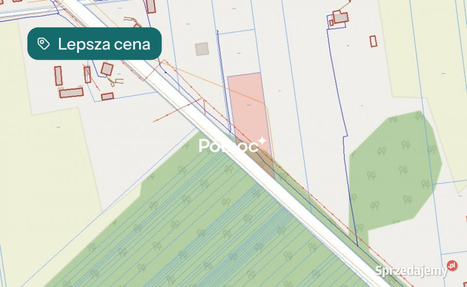 Działka ze stawem 2412 m Aleksandrów 46.79m