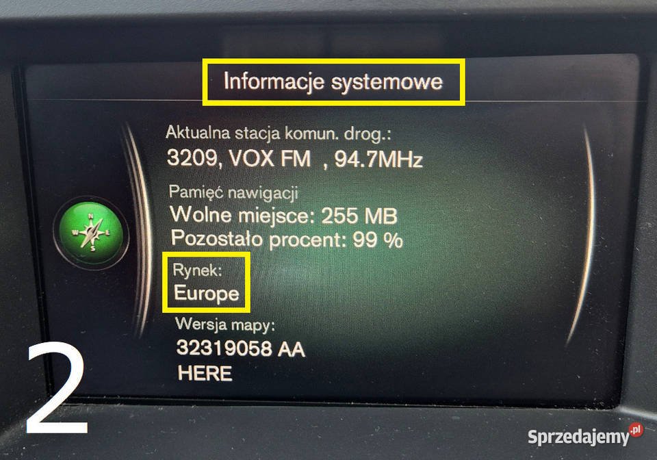 Mapa VOLVO S60 S80 V40 V60 V70 XC60 XC70 Europa Olsztyn sprzedam