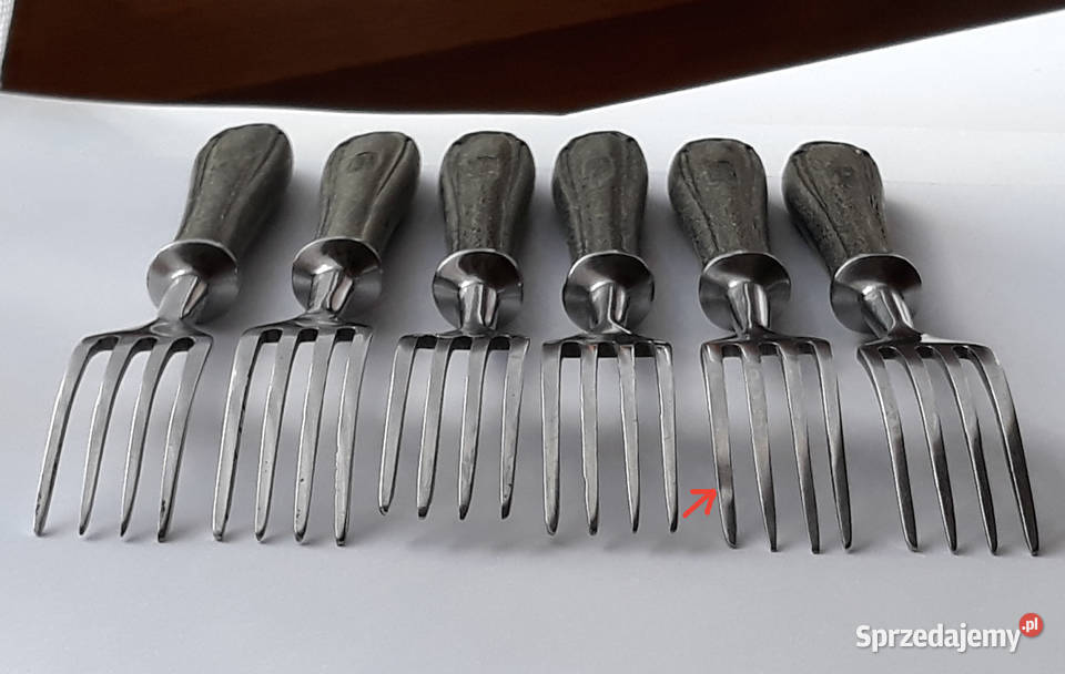 Widelce obiadowe 1 BAKELIT Gerlach sztućce PRL