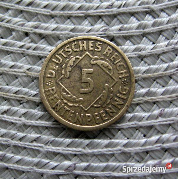 Niemcy Weimar 5 Rentenpfennig 1924r A Kalisz