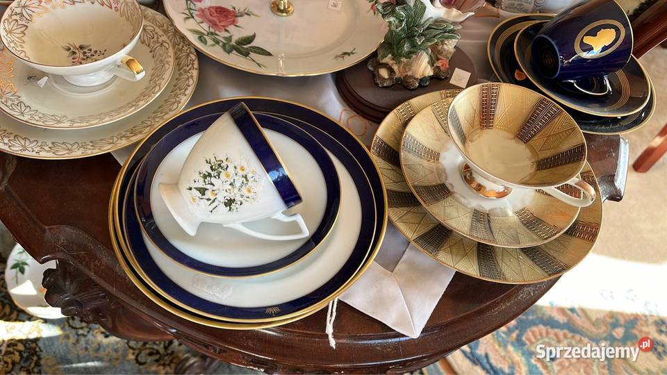 Filiżanka z talerzykiem deserowym Różne sprzedam