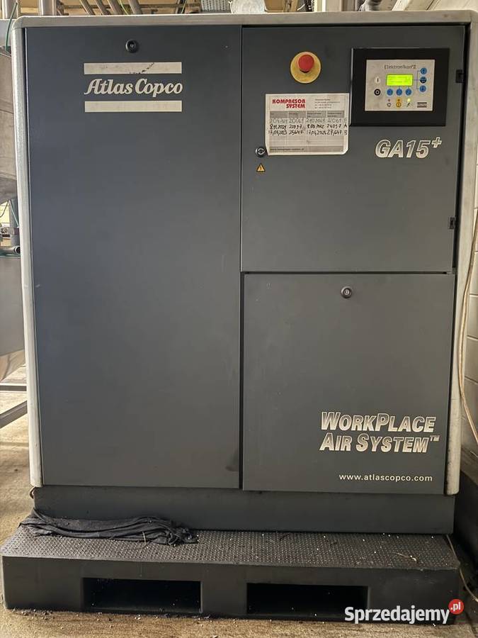 Kompresor śrubowy Atlas Copco GA 15 PLUS śląskie Katowice sprzedam