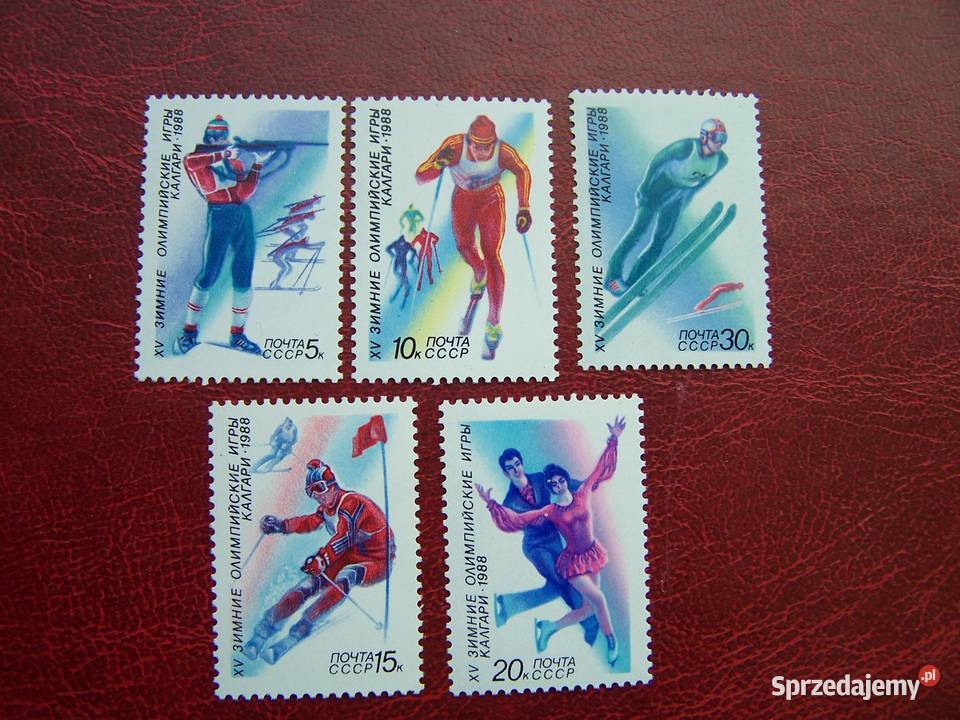ZSRR 1988 MNH Mi 578892 Sport Olimpiada Calgary Tychy