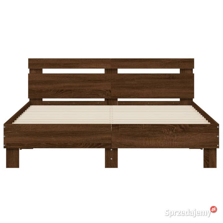 Rama łóżka z wezgłowiem brązowy dąb 140x190 sprzedam