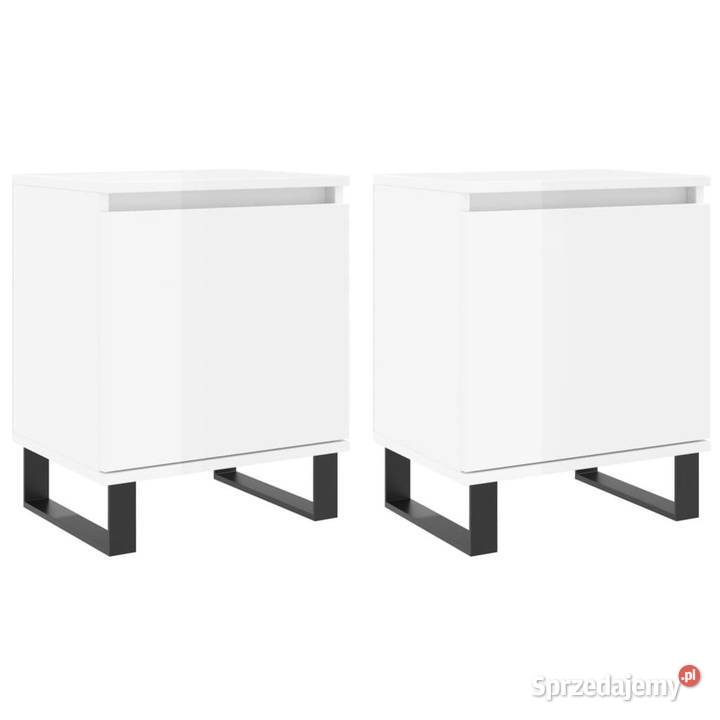 Szafki nocne 2 wysoki połysk białe 40x30x50 Warszawa