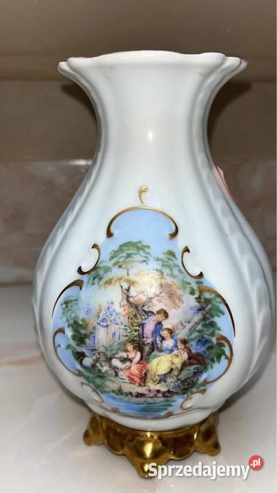 Wazon z białej porcelany Karlskrona Szwecja Porcelana i szkło Gdańsk