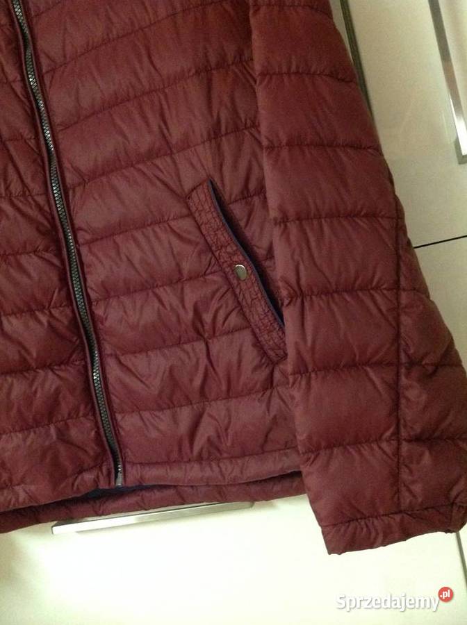 Kurtka Przejściowa Puchowa Męska YORN L Bordowa Wiosenna/Jesienna  Kurtki i płaszcze Nowa Sól