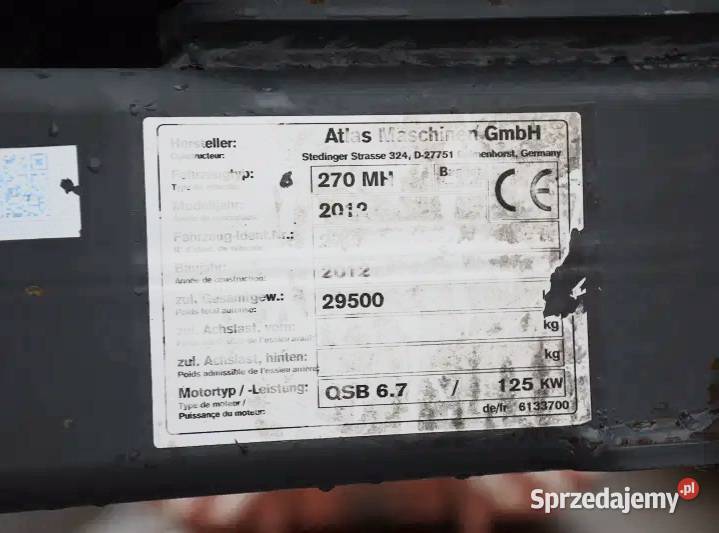 Koparka kolowa przeladunkowa Atkas 270 MH tez 14464h Warszawa