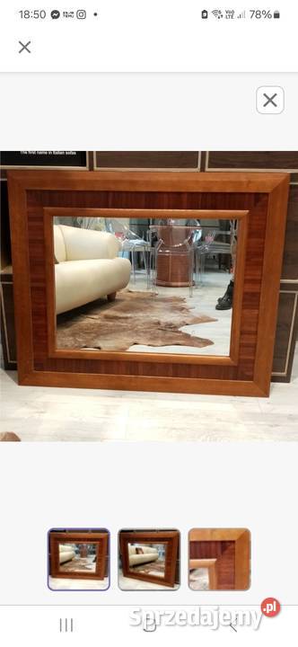 Oryginalne LUSTRO klasyczne drewnoręczna