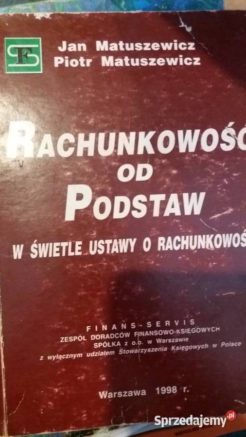 rachunkowość podstaw księgowość podręczniki Warszawa