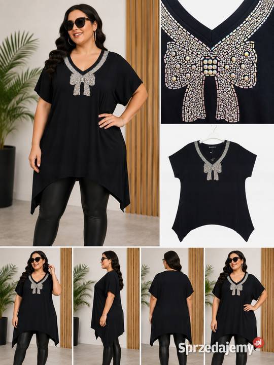 Ekskluzywna tunika PLUS SIZE z kokardą z Pątnów