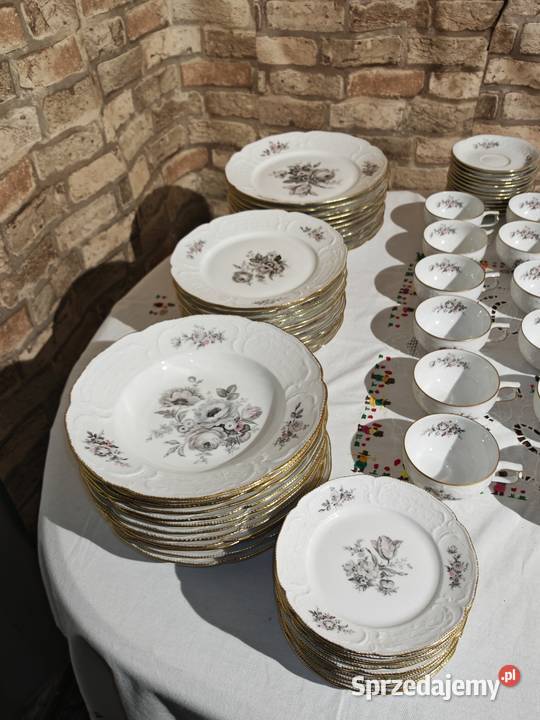Rosenthal sanssouci Grey rose duży zestaw Sandomierz
