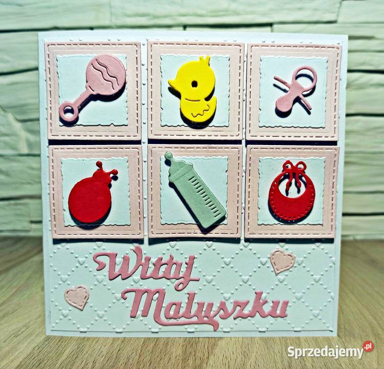 Kartka z okazji narodzin córeczki ręcznie Wejherowo