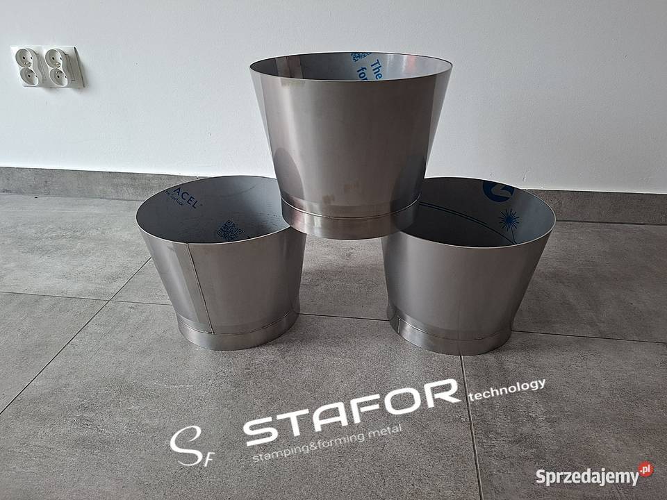 zsyp nierdzewny lej przejście stożkowe