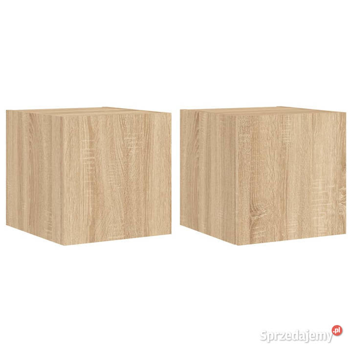Ścienne szafki TV z LED 2 dąb sonoma 305x35x30 Warszawa