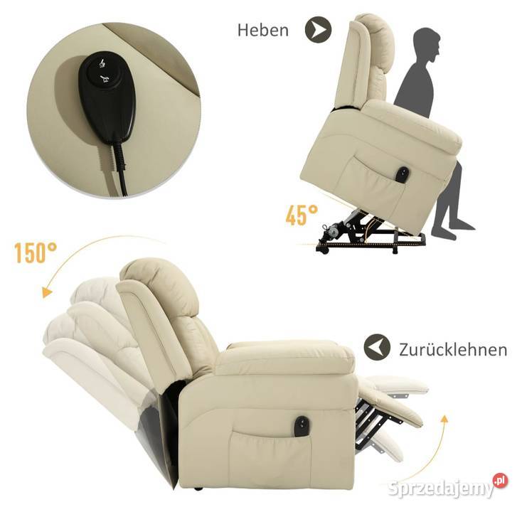 Fotel rehabilitacyjny z podnoszeniem Pozostałe małopolskie Bochnia