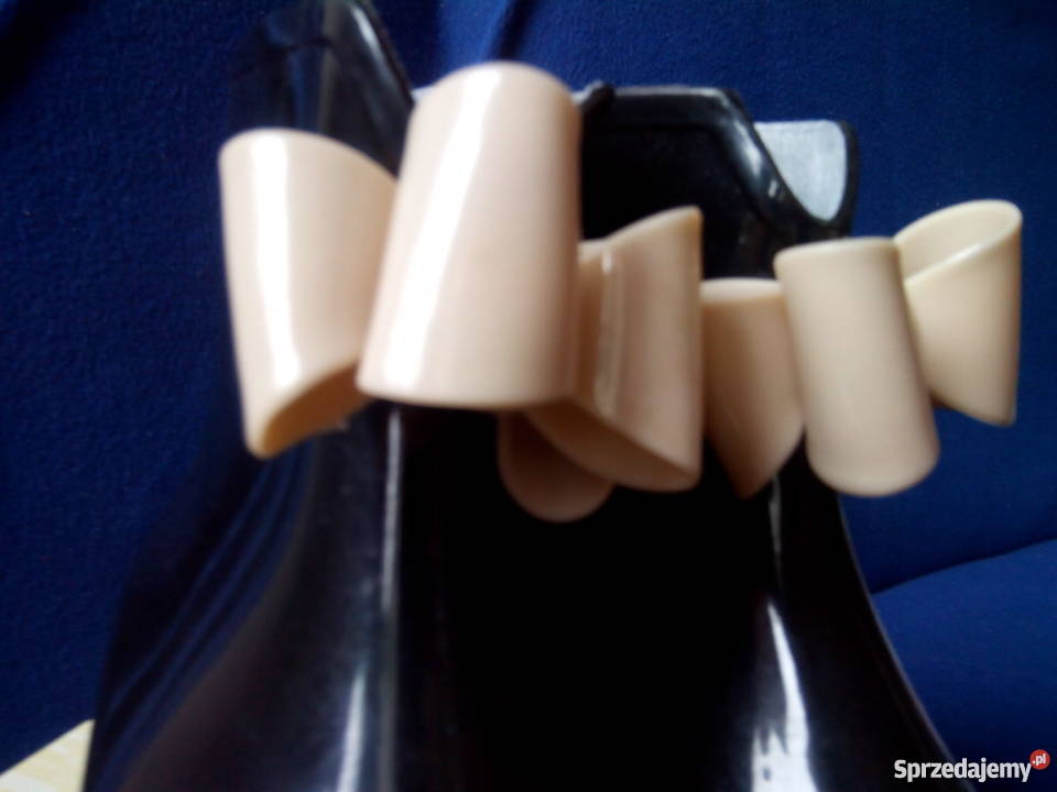 Modne śliczne kalosze z kokardka Wrocław