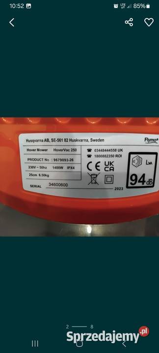 Kosiarka HUSQVARNA Flymo 1400W wysyłka mazowieckie Milanówek sprzedam