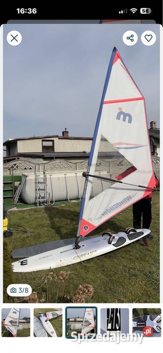 Deska windsurfingowa z żaglem śląskie Rybnik