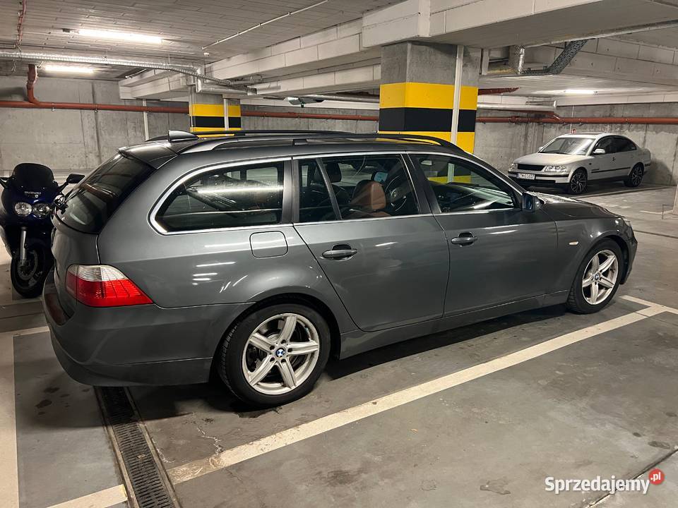 BMW Seria 5 E61 525d 2007 Automat Skóra Panorama elektryczne lusterka Domanowo