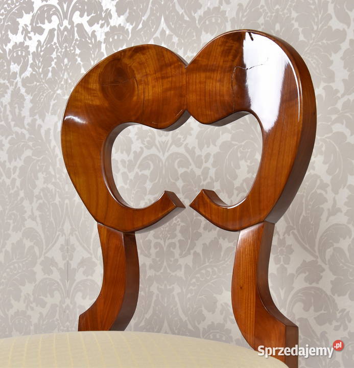 Dwa krzesła biedermeier czereśnia kopie politura wielkopolskie Swarzędz sprzedam