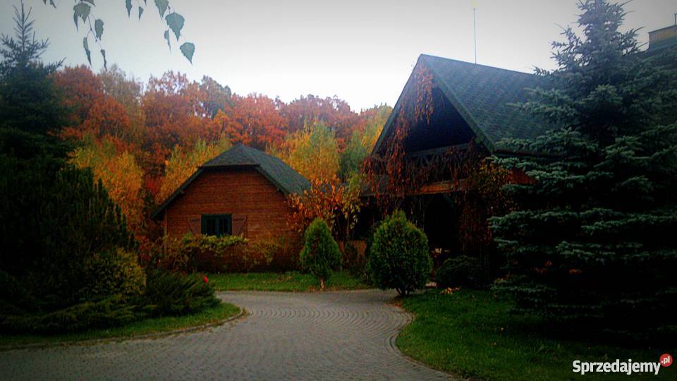 dom z bali drewnianych z parkiem 1 5 hektara 248m2