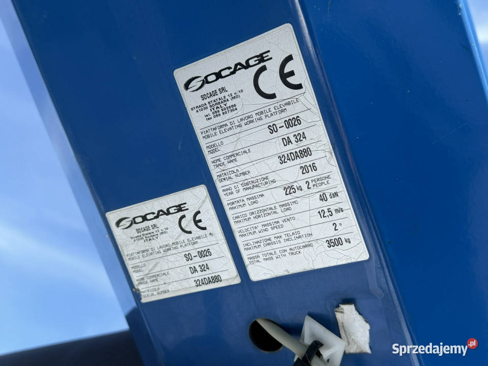 Nissan Cabstar Zwyżka Podnośnik Koszowy SOCAGE Widełki sprzedam