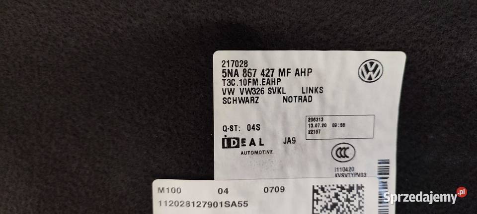 VW TIGUAN II BOCZEK BAGAŻNIKA LEWY 5NA867427 MF dolnośląskie