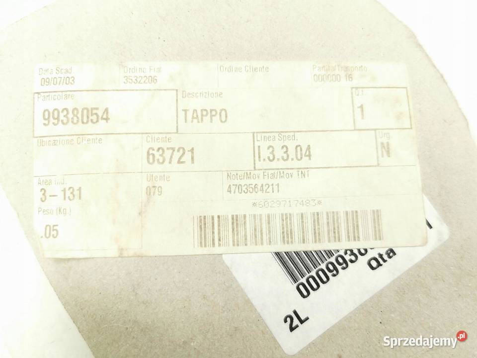 KOREK PŁYNU WSPOMAGANIA FIAT UNO MONDO 19952010