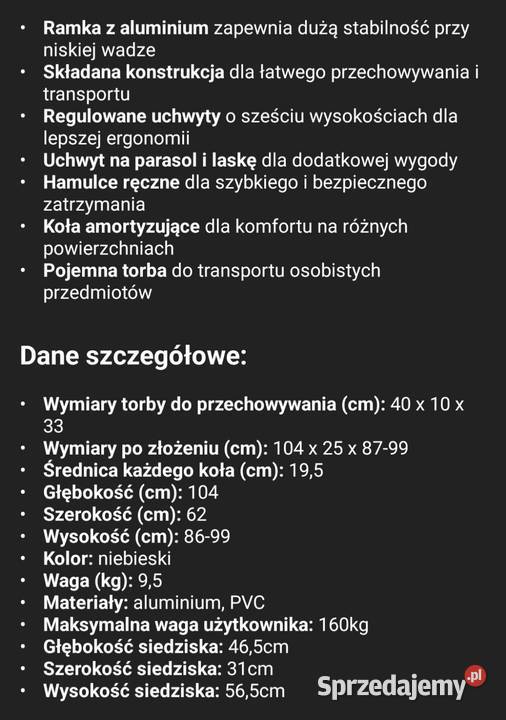 Wózek inwlidzki Siedlce sprzedam