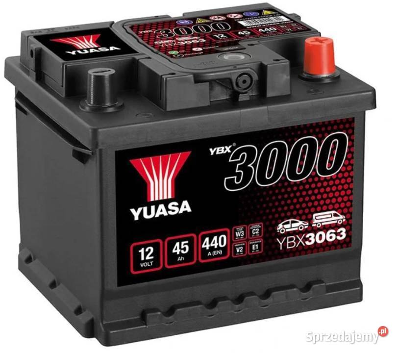 Akumulator Yuasa Standard 12V 45Ah 440A Prawy osobowe Wrocław