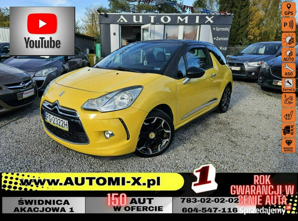 Citroen DS3 SPRZEDANY FULL16 HDI 112 Gwarancja w żółty Świdnica