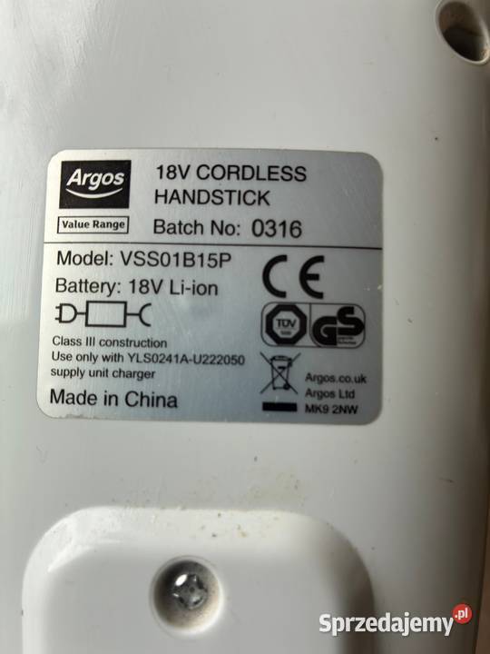 Odkurzacz pionowy akumulatorowy Argos wysyłka Wiśniowa Góra