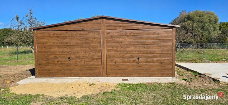Garaż blaszany 6x6 drewnopodobny dwustanowiskowy małopolskie
