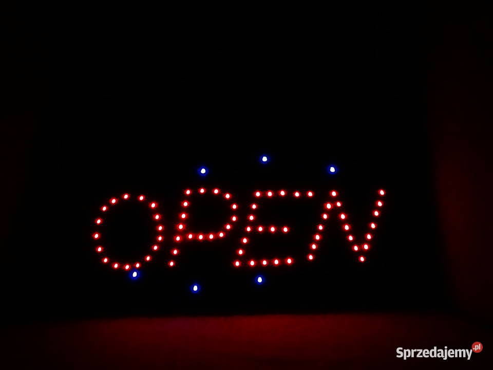 Tablica informacyjna świetlna OPEN 48x25 neon Biłgoraj sprzedam