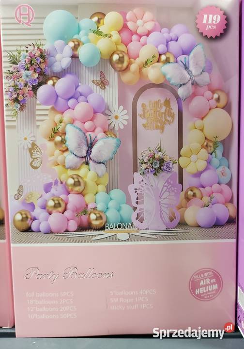śliczna girlanda balonowa XL kolorowa pastelowa Warszawa