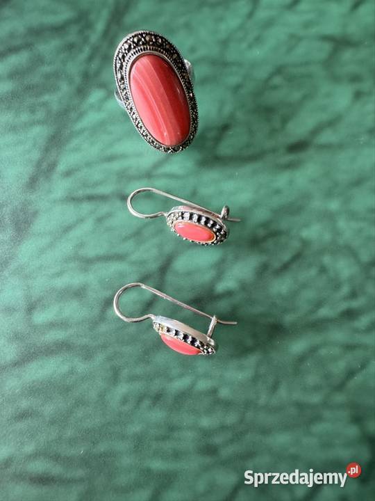 Biżuteria damska komplet kolczyki pierścionek Częstochowa