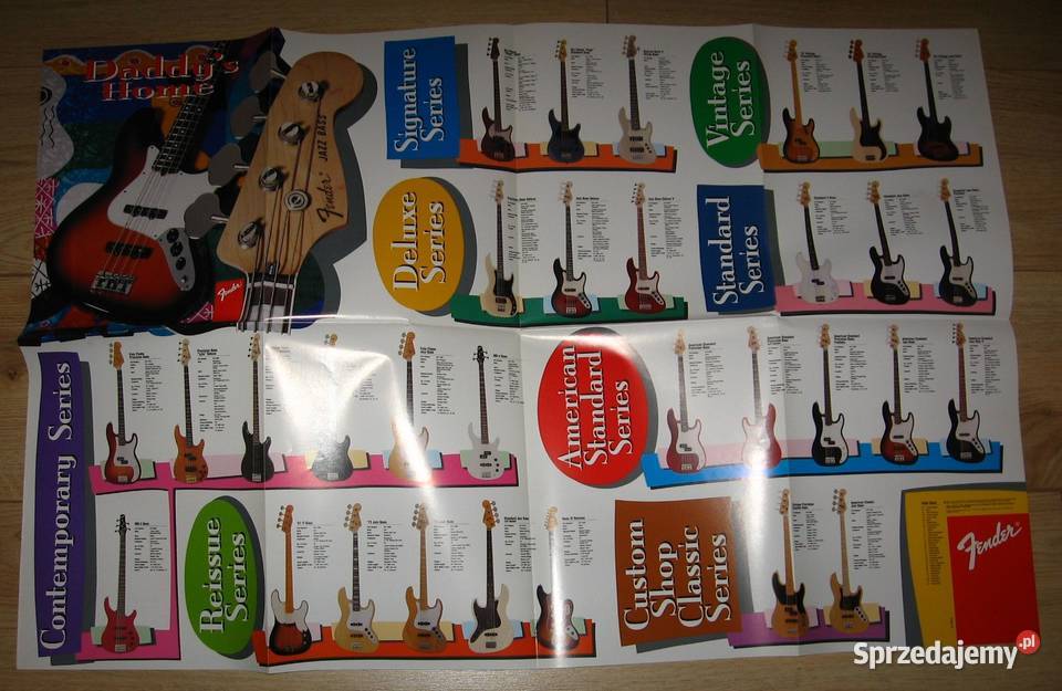 Fender Daddys Home Bass Guitars Catalog poster Gitary i akcesoria Kępice