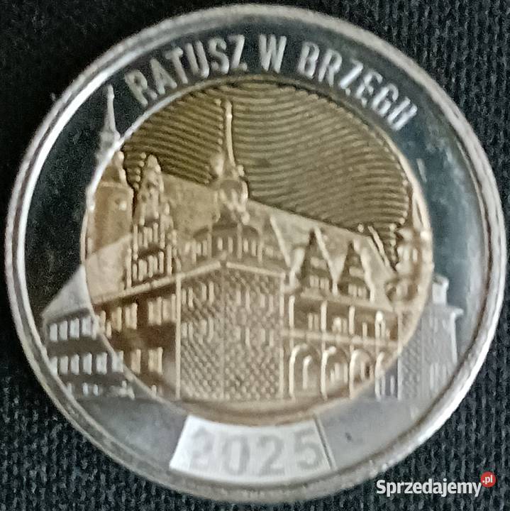 5 złotych Ratusz w Brzegu 2025 r Mennicze Konin sprzedam