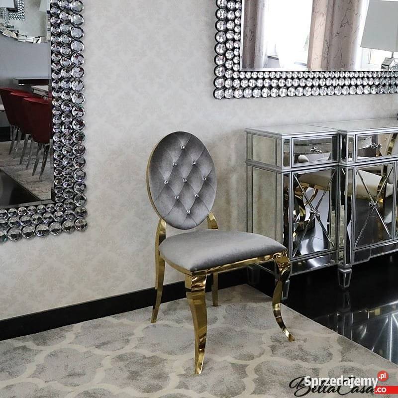 Krzesło glamour Ludwik Pikowane Tapicerowane mazowieckie Warszawa