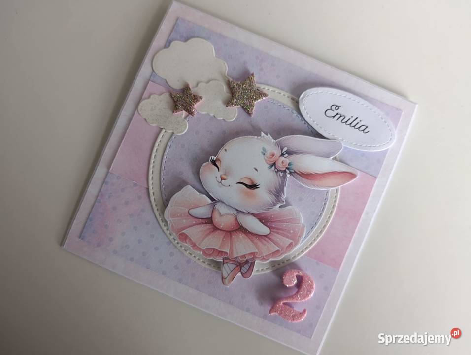 Personalizowana kartka na urodziny królik Łódź