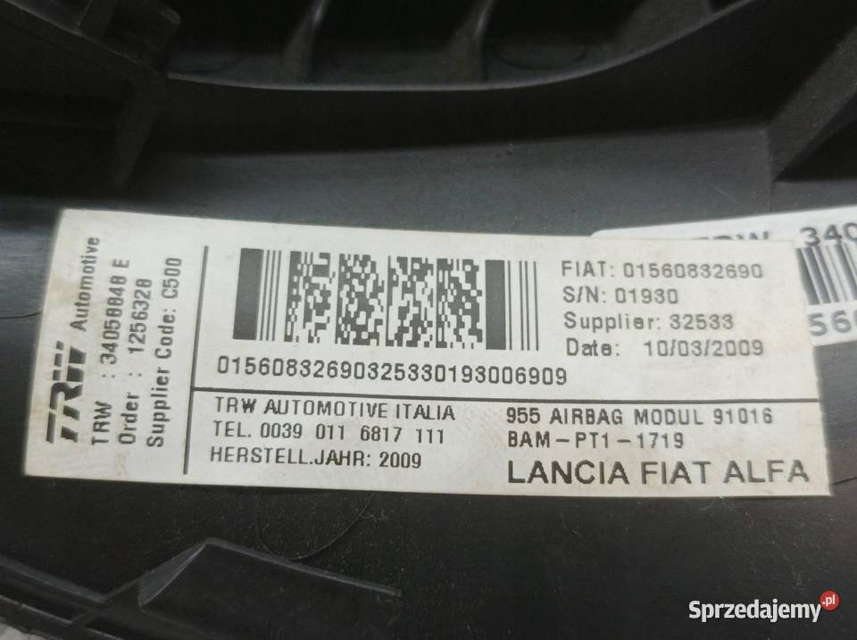 PODUSZKA POWIETRZNA AIRBAG KOLANOWA 01560832690 świętokrzyskie