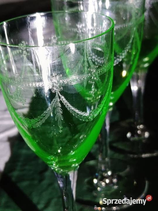 Antyczne kieliszki uranowe 6 sztuk Warszawa